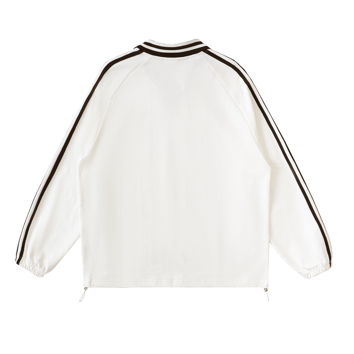 TBS Striped Lapel Collar Sweatshirt